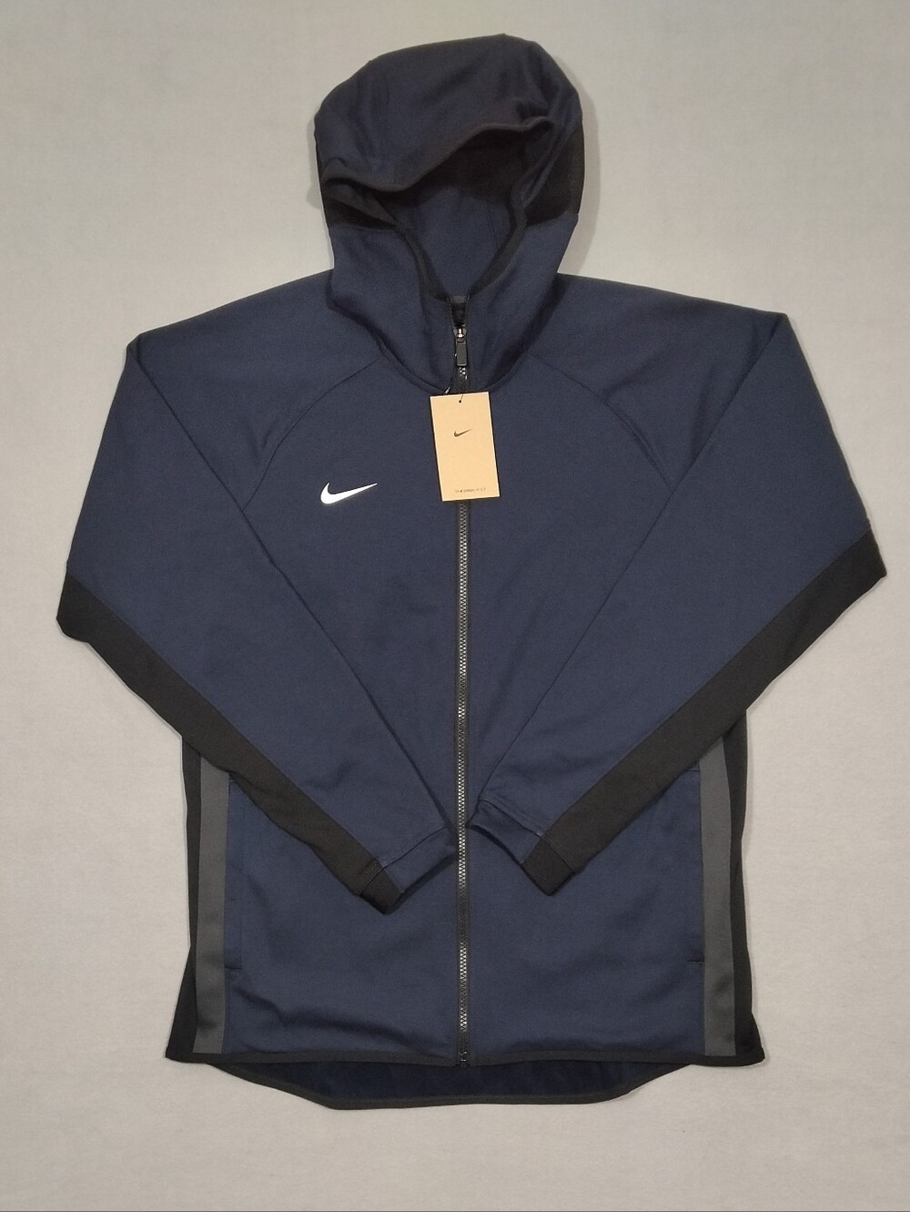 Nike Men's Showtime Full Zip Hoodie Navy Blue Black Size Medium FD1132-427 NWT